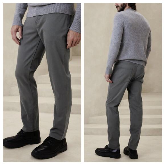 Banana Republic Men's The Traveler Slim Jeans Light Gray Size 35x34 - Picture 1 of 8